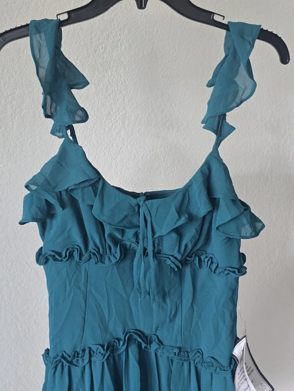 B. Darlin Teal Blue Ruffle Chiffon Mini Dress Size 7/8 NWT Party Cocktail $99